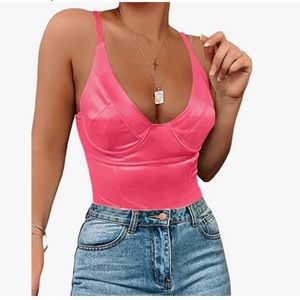 Amazon Neon Pink Bodysuit Size Small